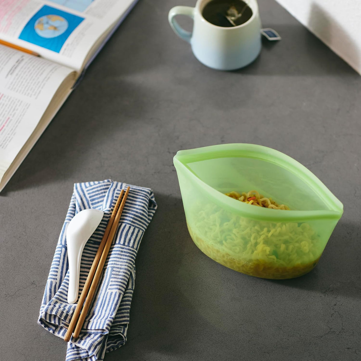 Premium Reusable Silicone Food Storage Bags, Clear