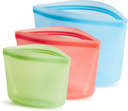 Premium Reusable Silicone Food Storage Bags, Clear