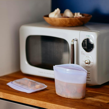 Premium Reusable Silicone Food Storage Bags, Clear