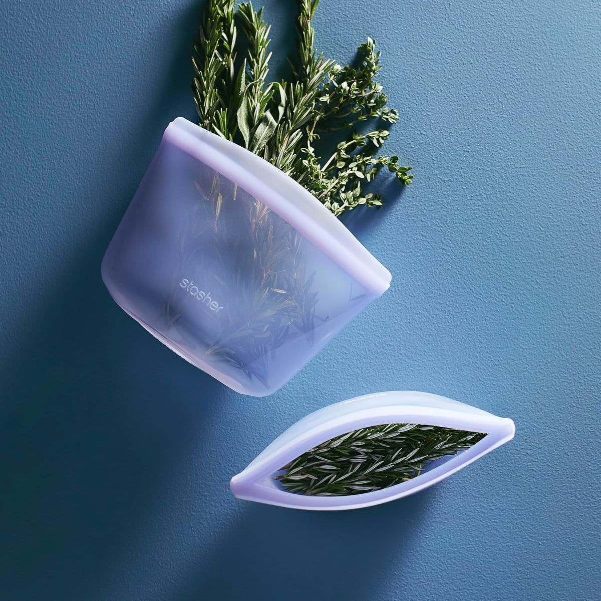Premium Reusable Silicone Food Storage Bags, Clear