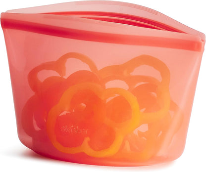 Premium Reusable Silicone Food Storage Bags, Clear