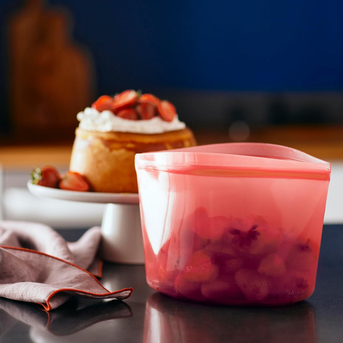 Premium Reusable Silicone Food Storage Bags, Clear