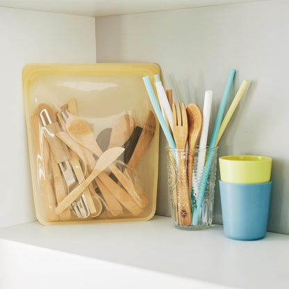 Premium Reusable Silicone Food Storage Bags, Clear