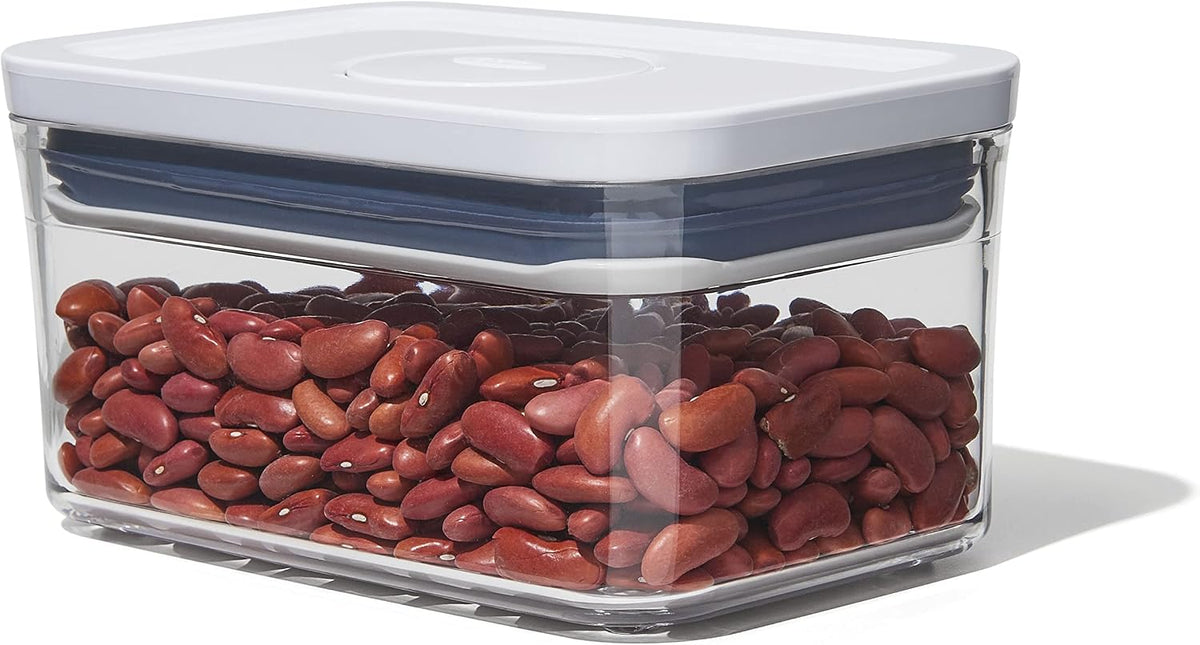 Good Grips POP Container, Airtight Food Storage for Pantry, 1.7 Qt | Airtight Container for Coffee Beans, Sugar, Rice, One-Push Lid, Stackable, Dishwasher Safe, Rectangle Shape