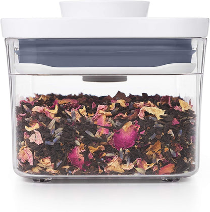 Good Grips POP Container, Airtight Food Storage for Pantry, 1.7 Qt | Airtight Container for Coffee Beans, Sugar, Rice, One-Push Lid, Stackable, Dishwasher Safe, Rectangle Shape