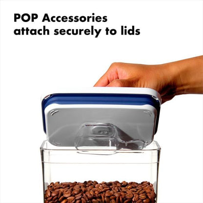 Good Grips POP Container, Airtight Food Storage for Pantry, 1.7 Qt | Airtight Container for Coffee Beans, Sugar, Rice, One-Push Lid, Stackable, Dishwasher Safe, Rectangle Shape