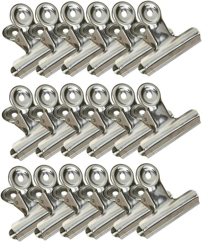 18 Pack Stainless Steel Chip Bag Clips Heavy Duty Food Bags Clamp Clips for Kitchen Office School, 3 Sizes(3In, 2.5In, 2In)