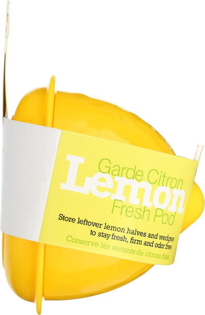 Joie Fresh Pod Lemon Storage Container, Keeps Leftover Half Flavorful and Firm in Fridge, Reusable Kitchen Gadget, BPA Free, Dishwasher Safe