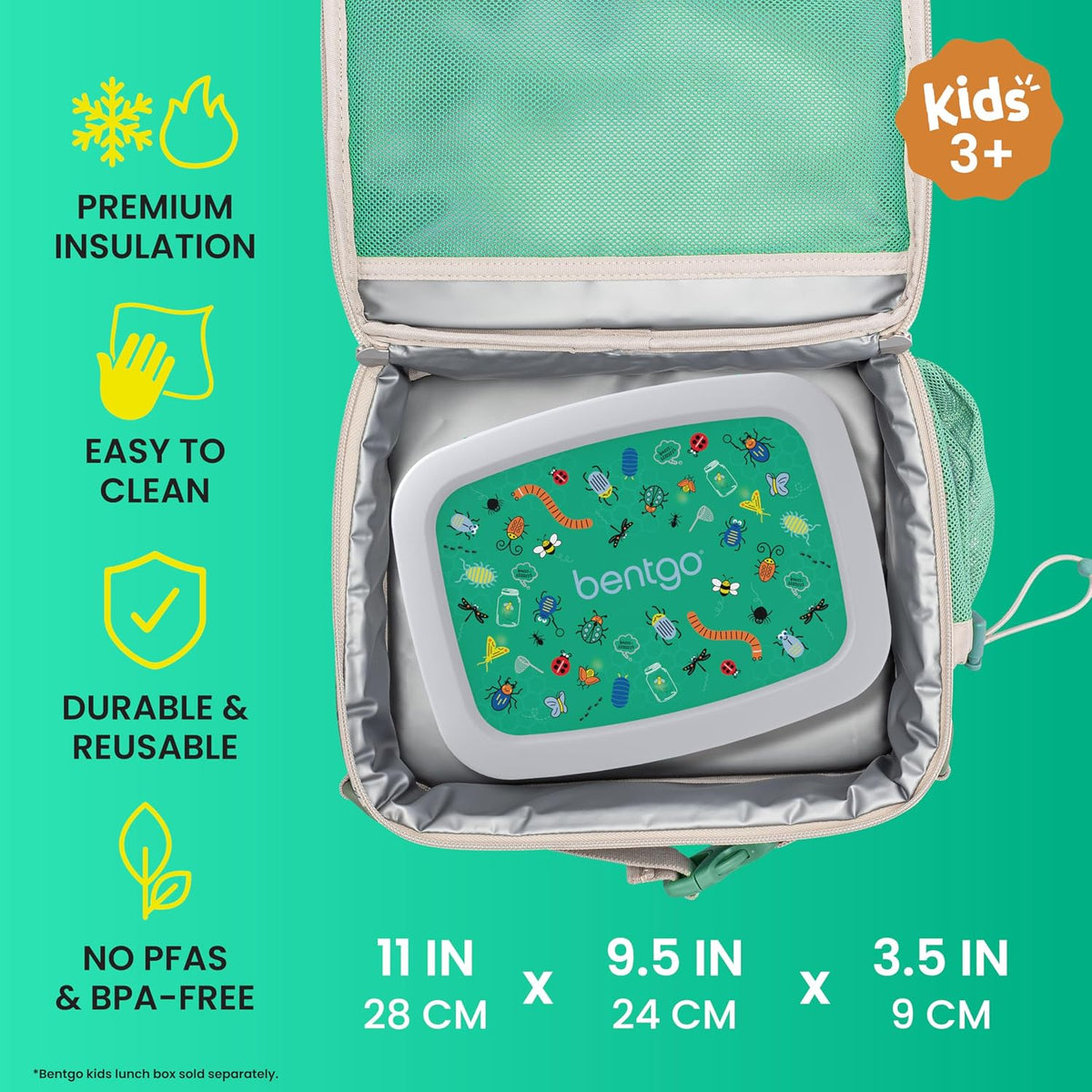 Kids Prints Double-Insulated Reusable Lunch Bag