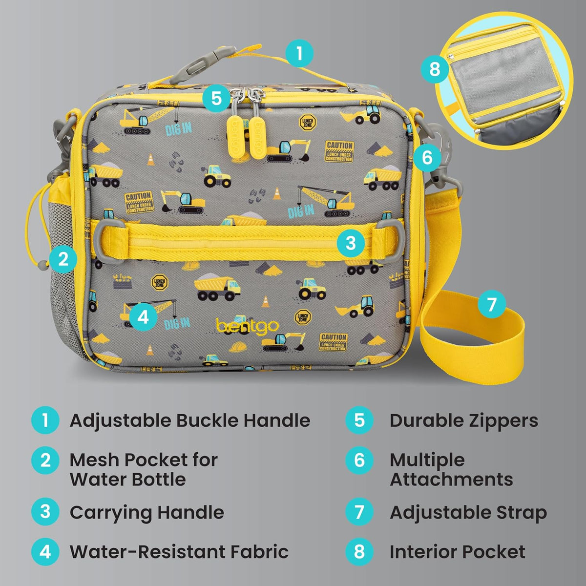 Kids Prints Double-Insulated Reusable Lunch Bag
