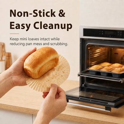 150 Pcs Mini Loaf Pan Liners Compatible with Wilton Mini Loaf Pan