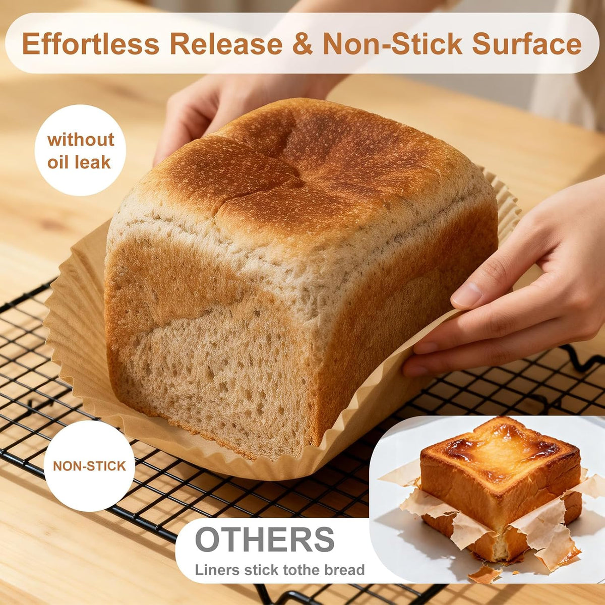 150 Pcs Mini Loaf Pan Liners Compatible with Wilton Mini Loaf Pan