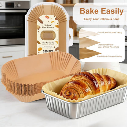 150 Pcs Mini Loaf Pan Liners Compatible with Wilton Mini Loaf Pan