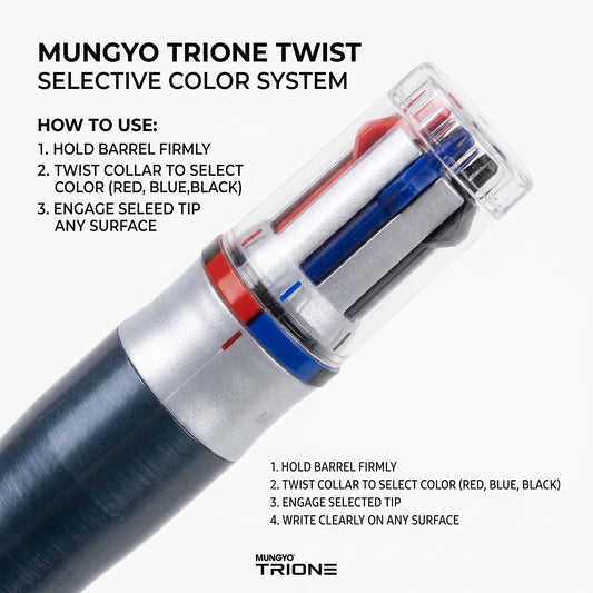 3 in 1 Permanent Marker, Twist Multi Color Fine Tip Pen for Kitchen Labels