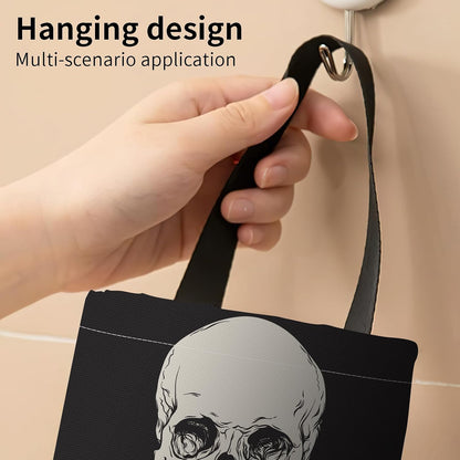Plastic Bag Holder, Wall Mount Grocery Bag Organizer, Funny Hanging Trash Storage Dispenser for Home Kitchen Cute Brown Checkboard