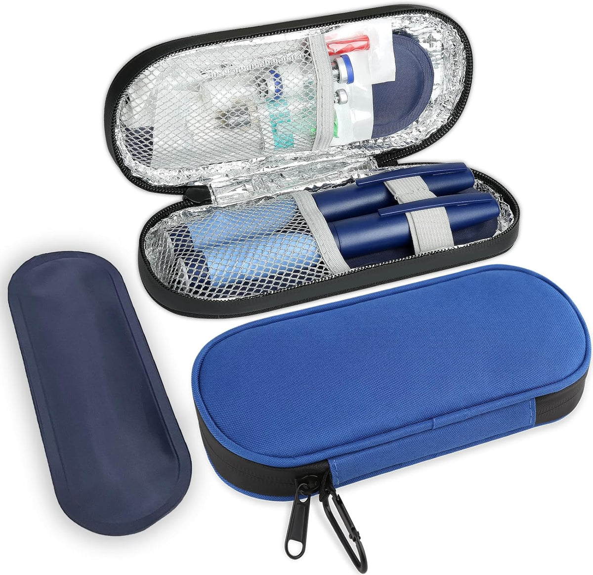 Insulin Pen Cooler Travel Case with TSA Approved Ice Packs,Diabetic Medication Insulated Cool Organizer,Insulin Pen and Other Diabetic Supplies, for the Daily Life and Trip Black