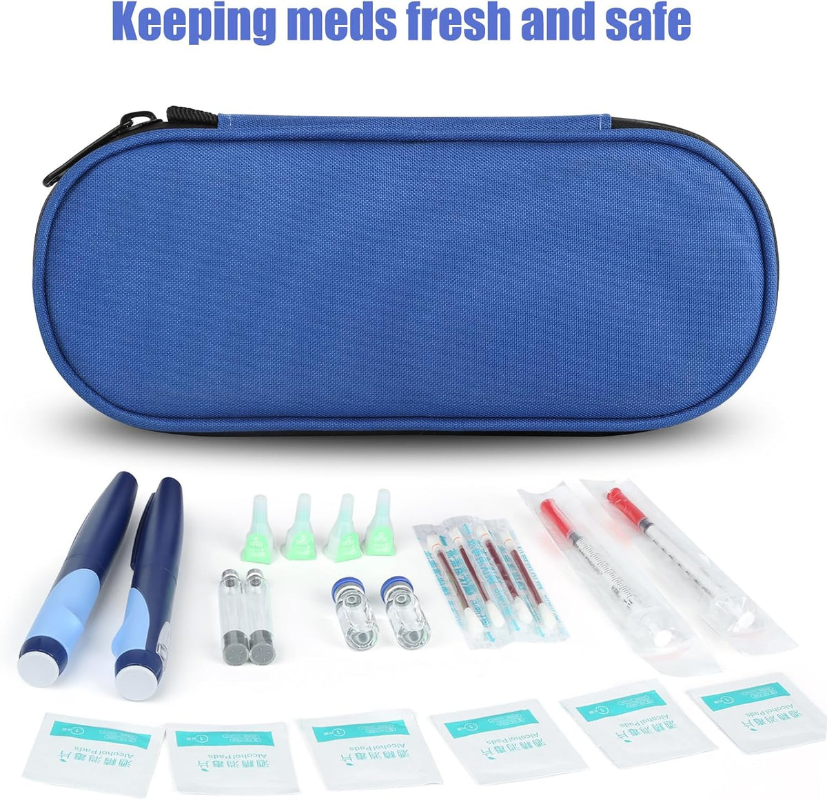 Insulin Pen Cooler Travel Case with TSA Approved Ice Packs,Diabetic Medication Insulated Cool Organizer,Insulin Pen and Other Diabetic Supplies, for the Daily Life and Trip Black