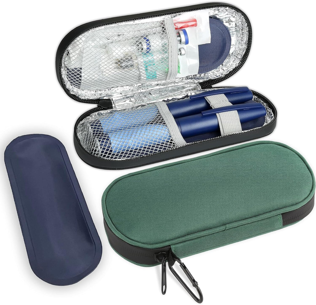 Insulin Pen Cooler Travel Case with TSA Approved Ice Packs,Diabetic Medication Insulated Cool Organizer,Insulin Pen and Other Diabetic Supplies, for the Daily Life and Trip Black