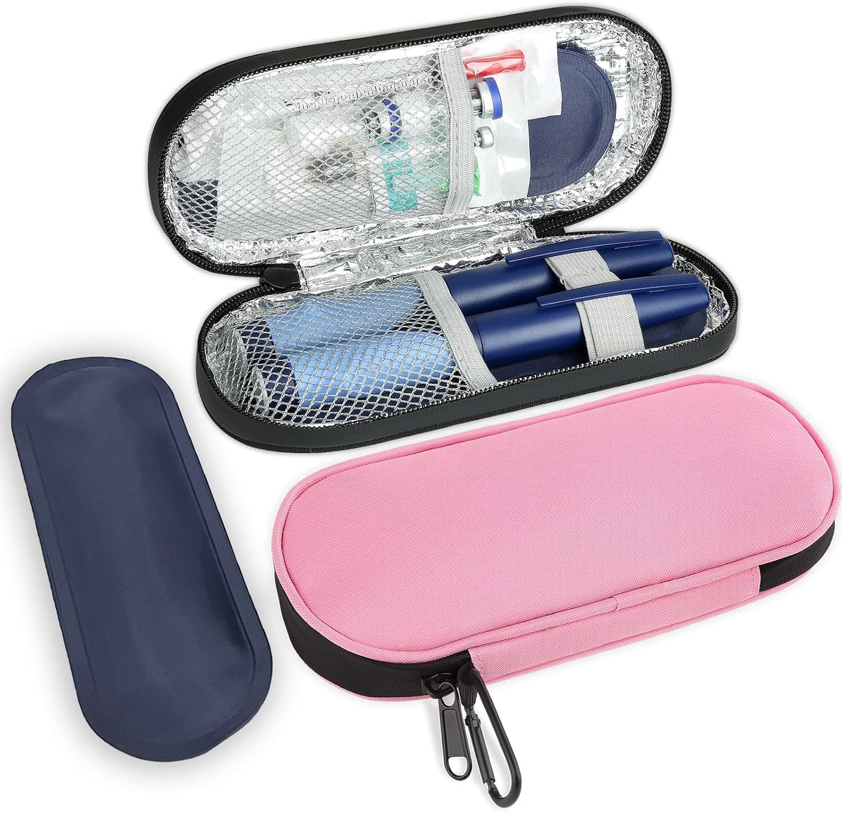 Insulin Pen Cooler Travel Case with TSA Approved Ice Packs,Diabetic Medication Insulated Cool Organizer,Insulin Pen and Other Diabetic Supplies, for the Daily Life and Trip Black