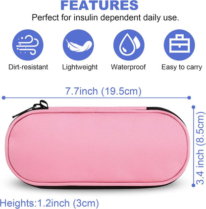 Insulin Pen Cooler Travel Case with TSA Approved Ice Packs,Diabetic Medication Insulated Cool Organizer,Insulin Pen and Other Diabetic Supplies, for the Daily Life and Trip Black