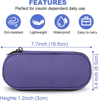 Insulin Pen Cooler Travel Case with TSA Approved Ice Packs,Diabetic Medication Insulated Cool Organizer,Insulin Pen and Other Diabetic Supplies, for the Daily Life and Trip Black