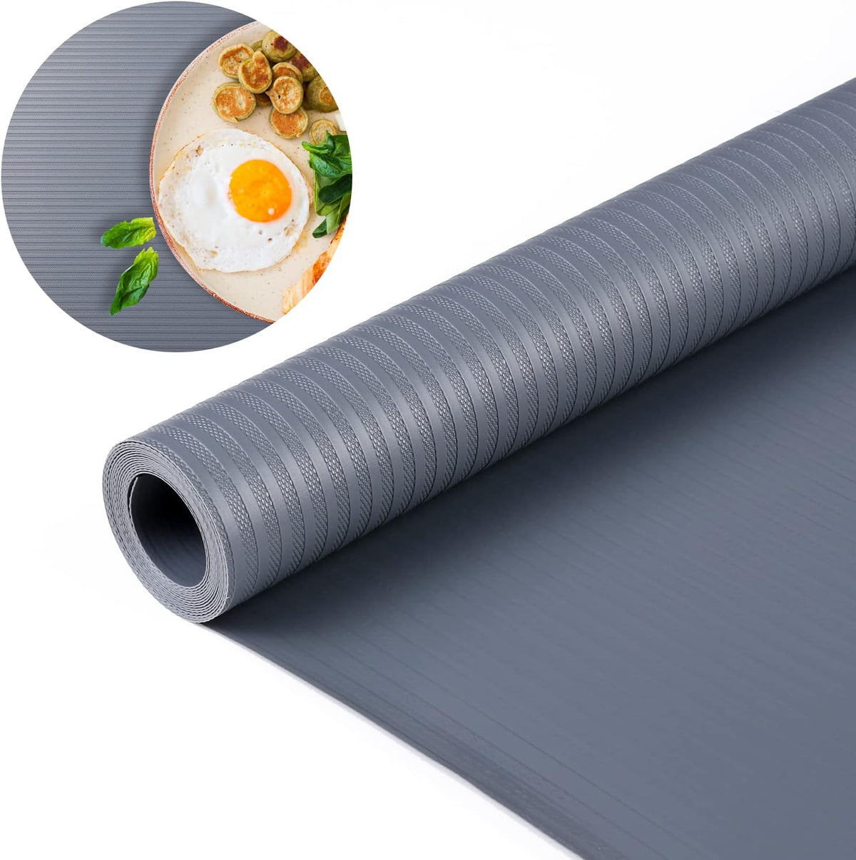 Shelf Drawer Liner for Kitchen Cabinets, Black, 11.8 x 78.7 in