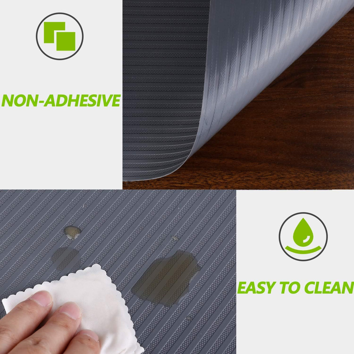 Shelf Drawer Liner for Kitchen Cabinets, Black, 11.8 x 78.7 in