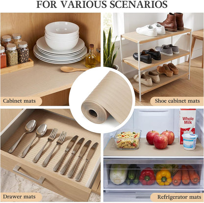 Shelf Drawer Liner for Kitchen Cabinets, Black, 11.8 x 78.7 in