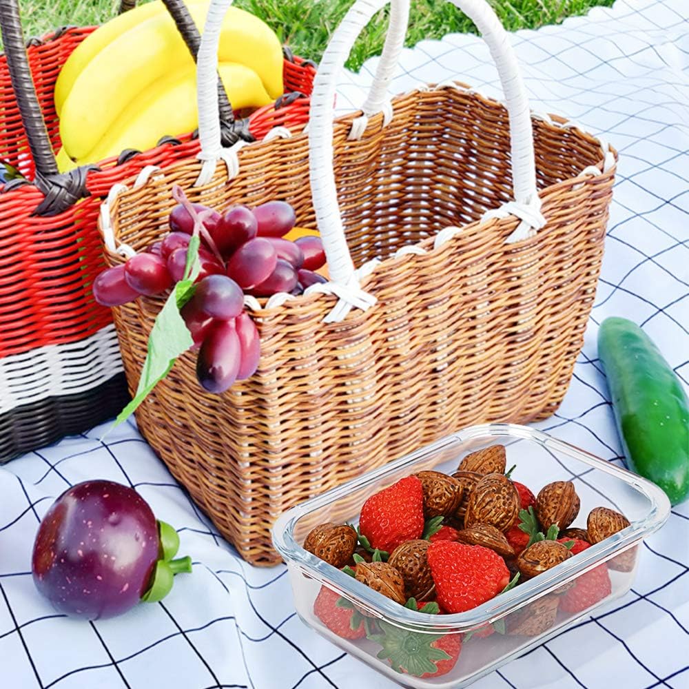 10 Pack,22 oz Glass Food Storage Containers with lids, Gray
