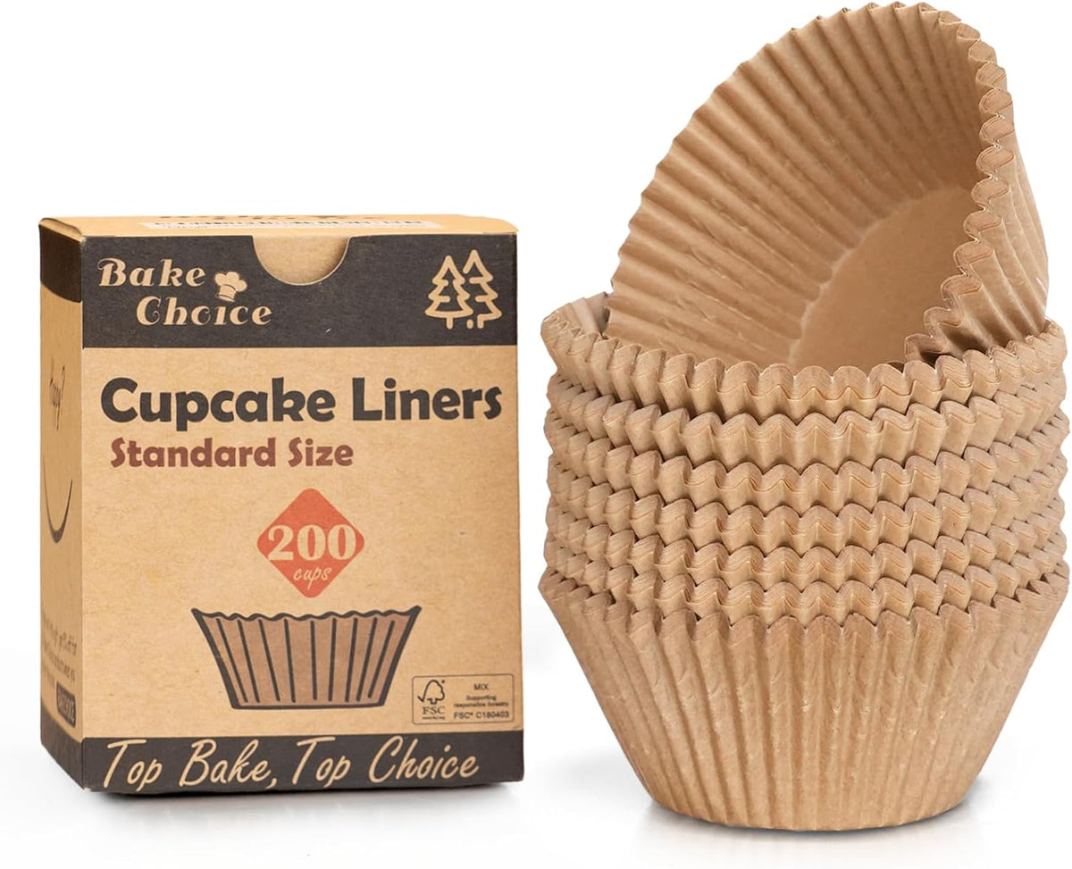 200pcs Standard Cupcake Liners for Baking, Muffin Liners