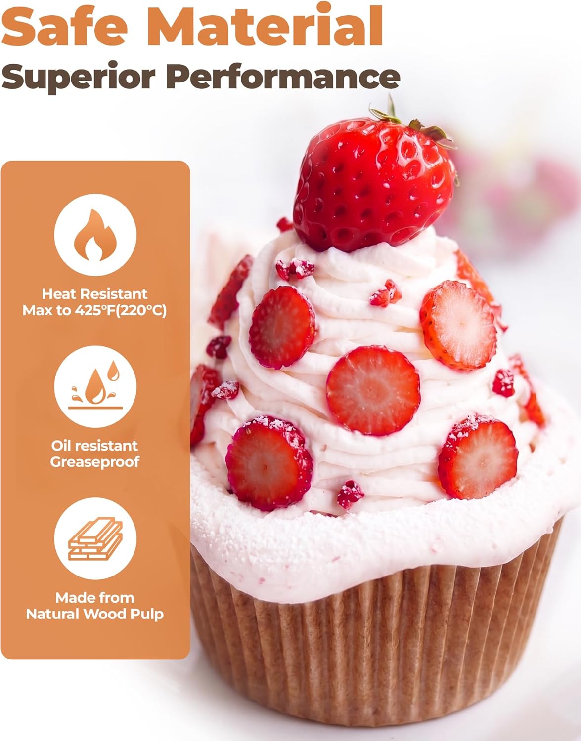 200pcs Standard Cupcake Liners for Baking, Muffin Liners