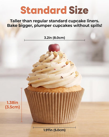 200pcs Standard Cupcake Liners for Baking, Muffin Liners