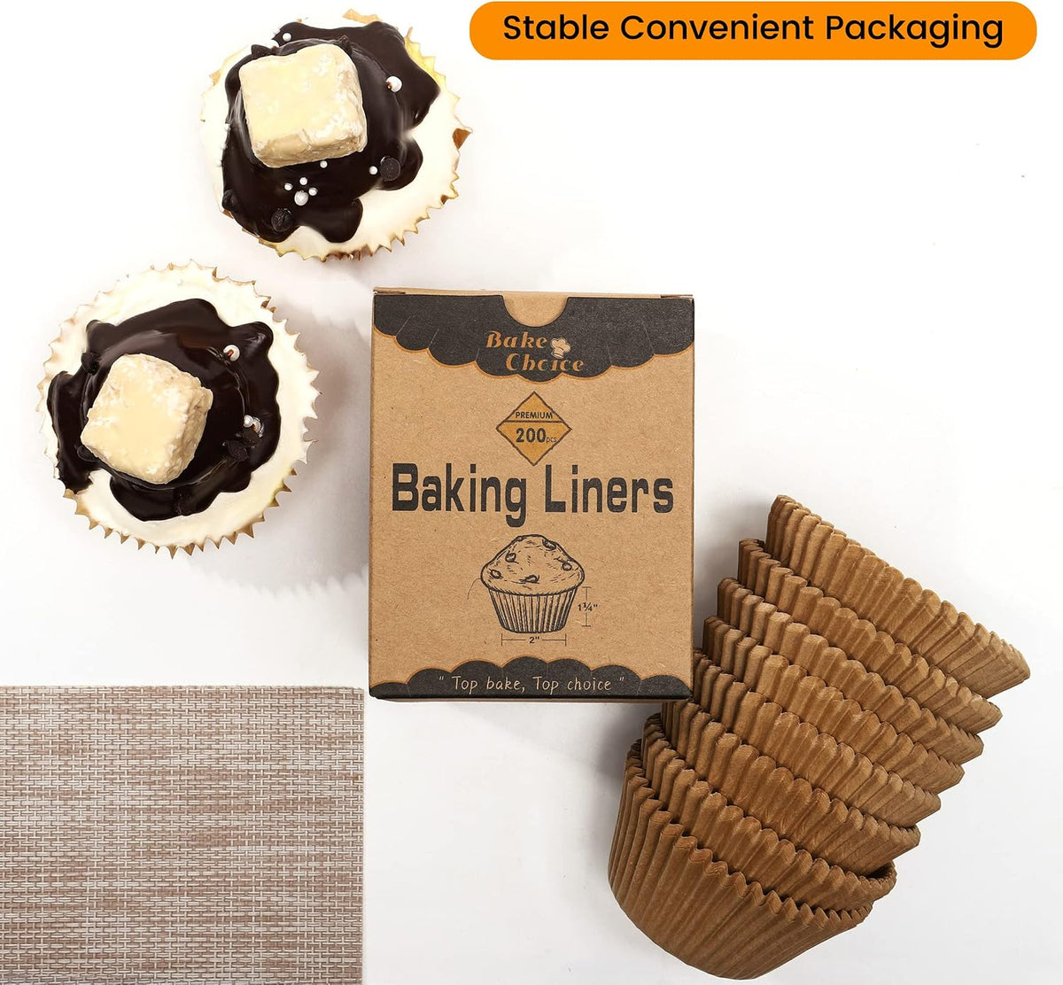 200pcs Standard Cupcake Liners for Baking, Muffin Liners