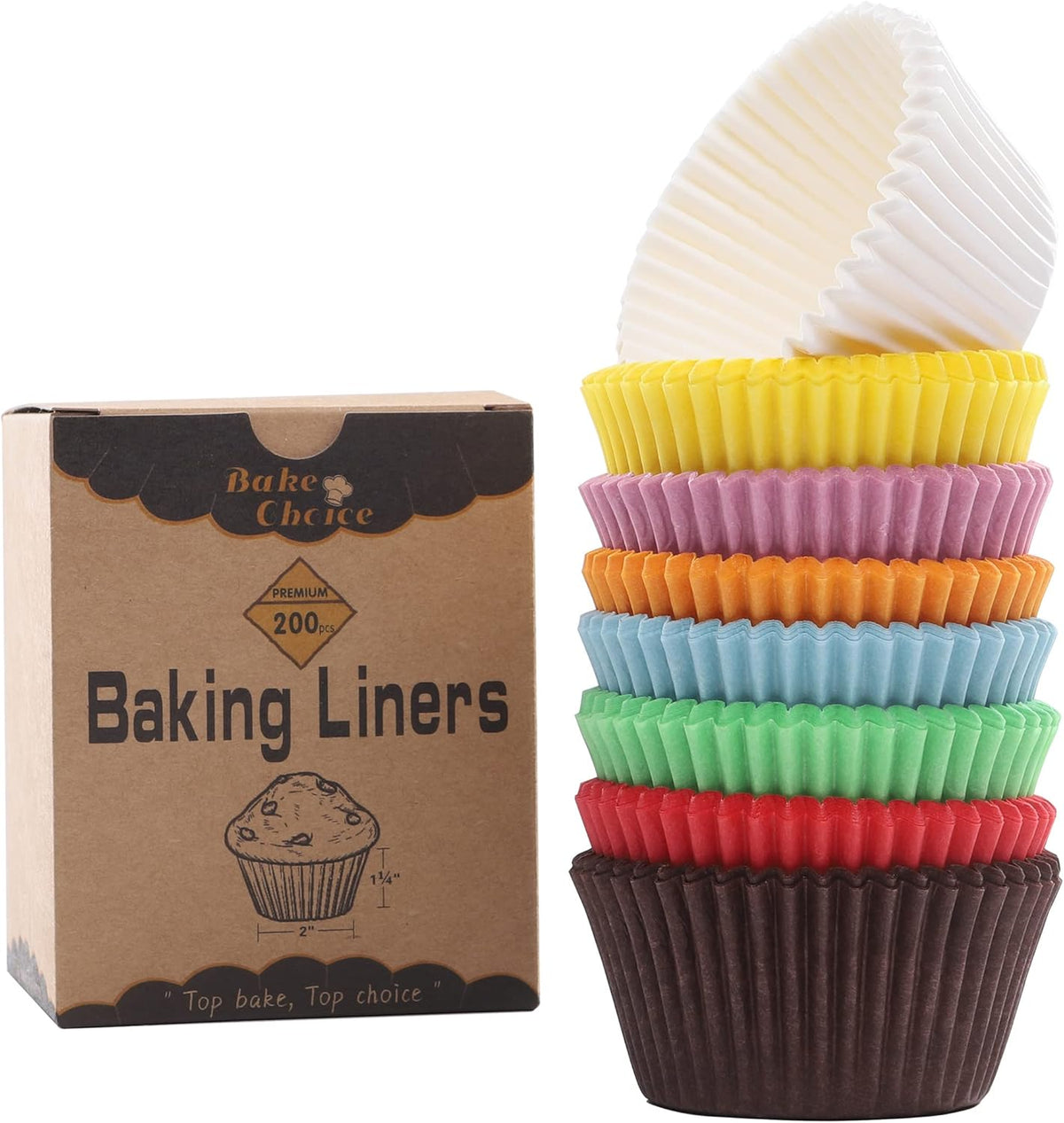 200pcs Standard Cupcake Liners for Baking, Muffin Liners