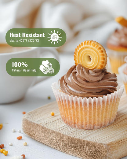 200pcs Standard Cupcake Liners for Baking, Muffin Liners