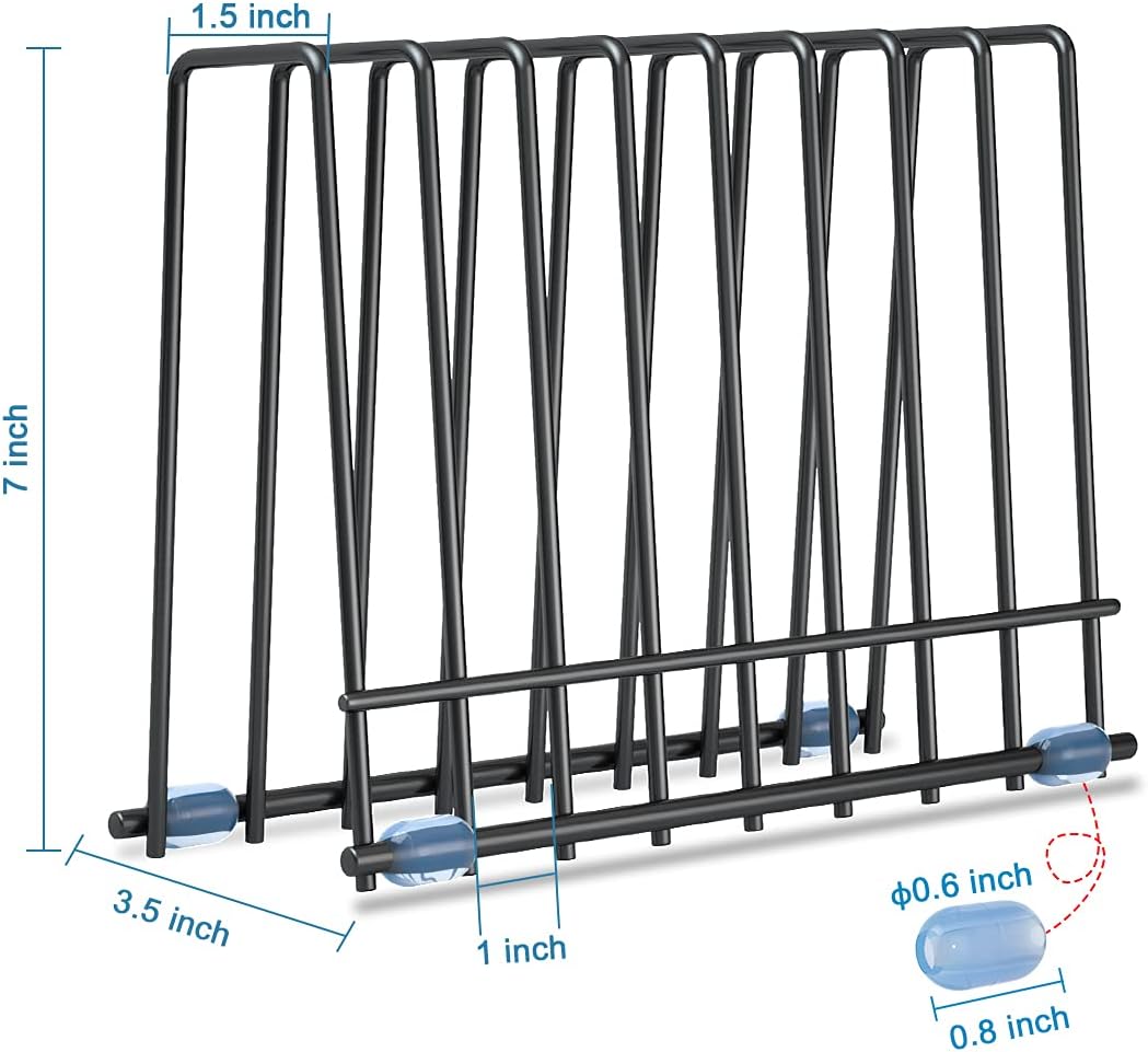 Reusable Storage Bags Rack, Drying Rack for Storage Bags, Stainless Stand for Reusable Freezer Containers & Vacuum Sealer Bags , File Organizer Desktop Storage, Kitchen Storage & Organization (Silver)