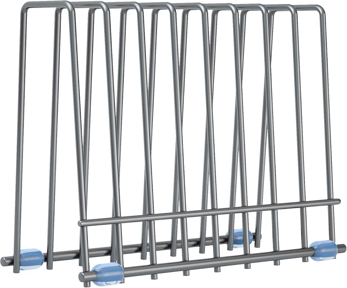 Reusable Storage Bags Rack, Drying Rack for Storage Bags, Stainless Stand for Reusable Freezer Containers & Vacuum Sealer Bags , File Organizer Desktop Storage, Kitchen Storage & Organization (Silver)
