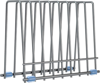 Reusable Storage Bags Rack, Drying Rack for Storage Bags, Stainless Stand for Reusable Freezer Containers & Vacuum Sealer Bags , File Organizer Desktop Storage, Kitchen Storage & Organization (Silver)