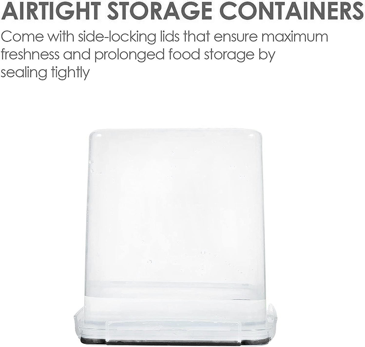5.2L Flour Sugar Storage Containers, 4 PCS, Black