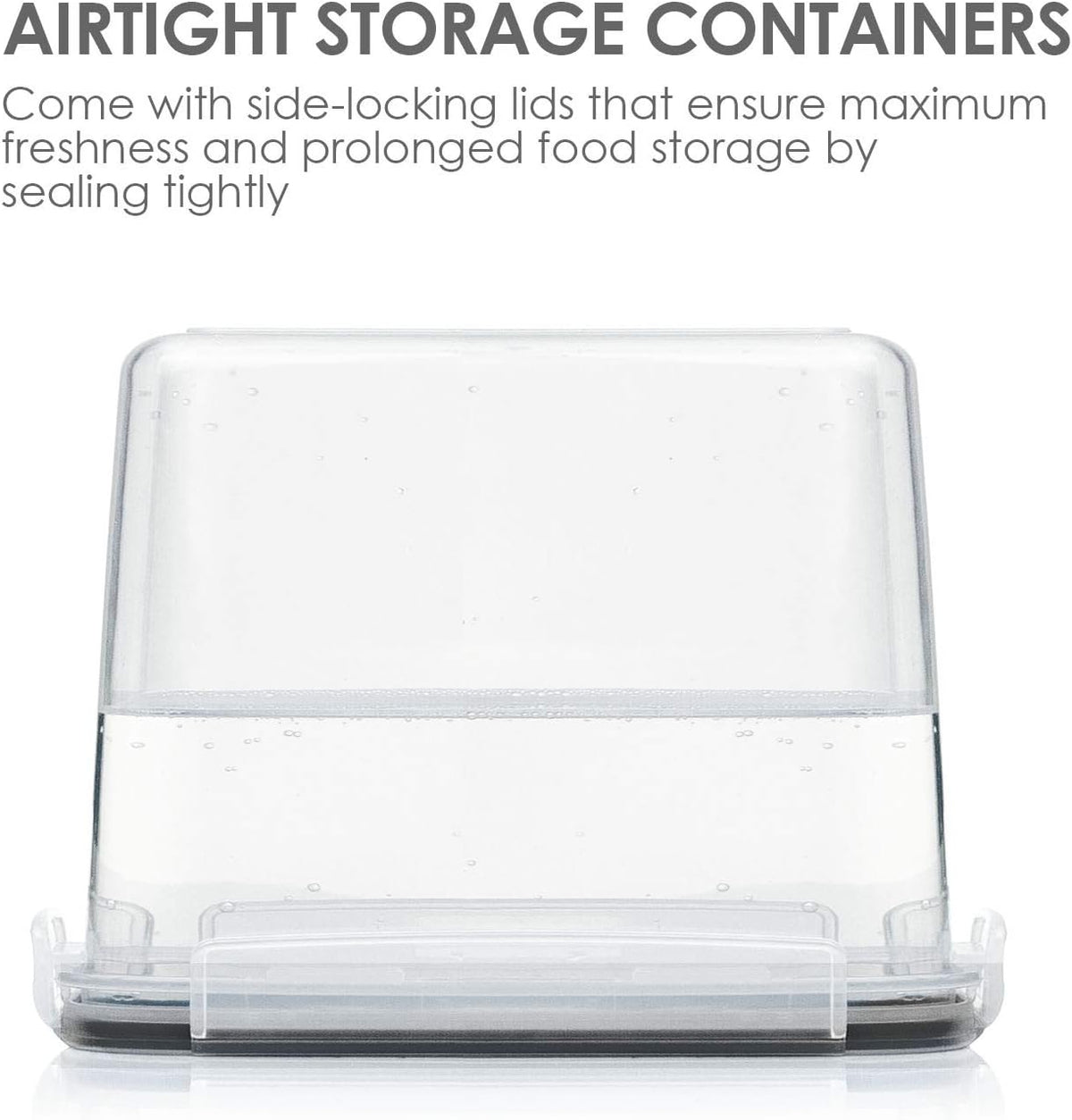 5.2L Flour Sugar Storage Containers, 4 PCS, Black