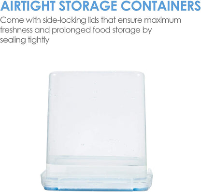 5.2L Flour Sugar Storage Containers, 4 PCS, Black