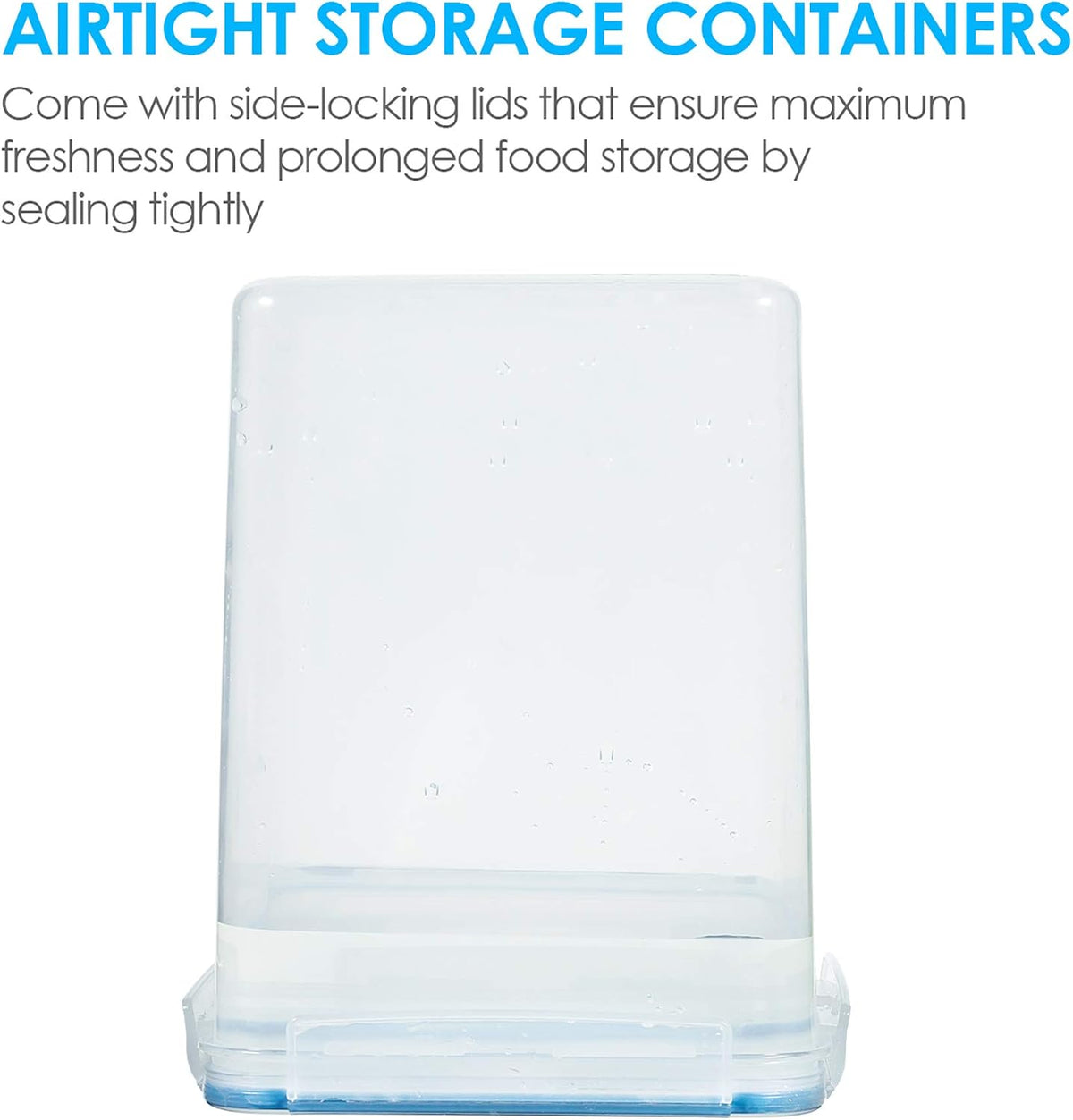5.2L Flour Sugar Storage Containers, 4 PCS, Black