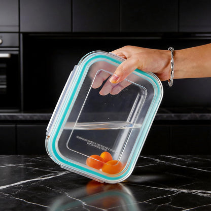 Glass Food Storage Containers with Lids, Meal Prep Containers, Airtight Bento Boxes with Leak Proof Locking for Microwave, Oven, Freezer and Dishwasher, BPA Free