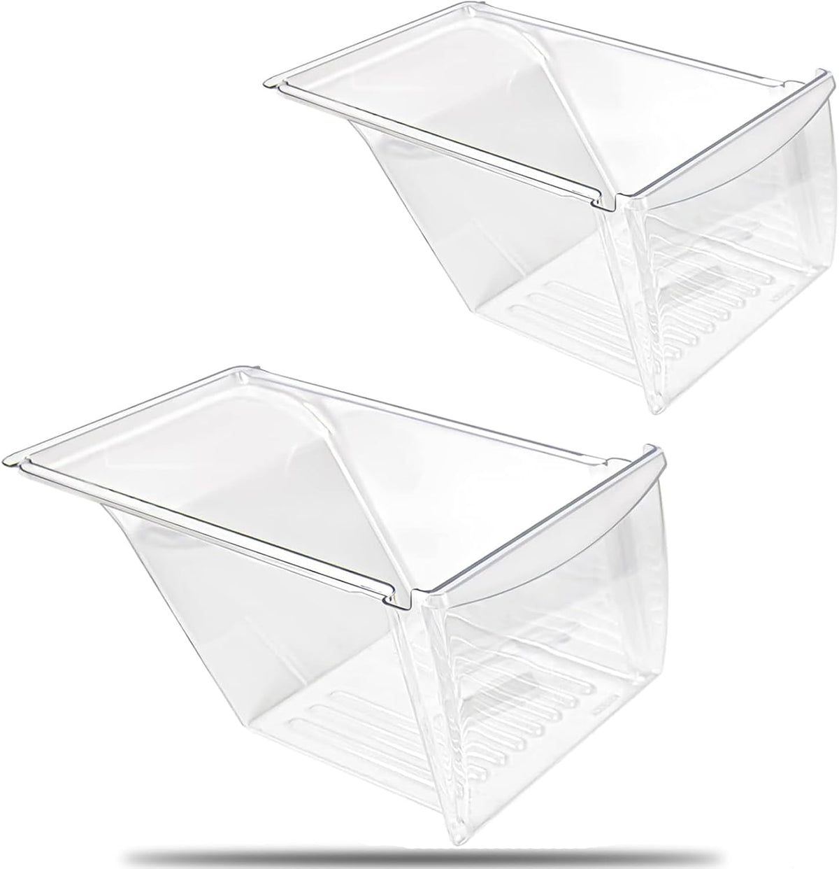 [2 PACK] UPGRADED 240337103 Crisper Drawer Compatible With Frigidaire Drawer Replacement 2403371 kenmore Refrigerator Drawers Frigidaire Crisper Drawer Replacement AP2115741 240337102 Crisper Bins