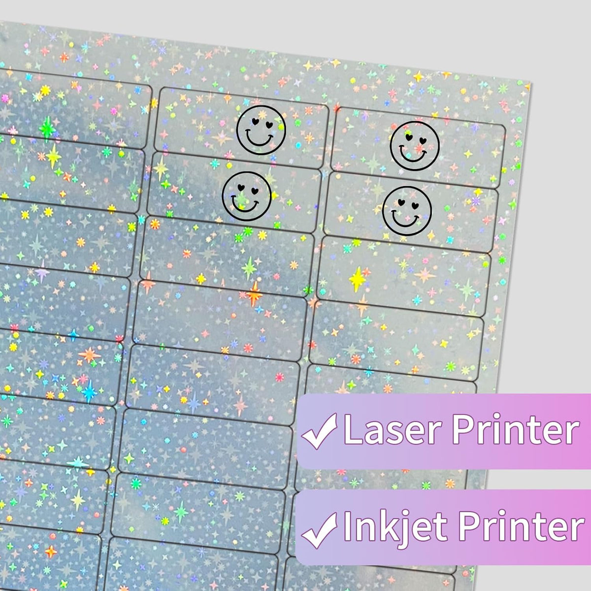 Transparent Stickers Labels - 2" x 4" Address Labels Mailing Stickers for Laser/Inkjet Printer 8.5"×11"- 20 Sheet