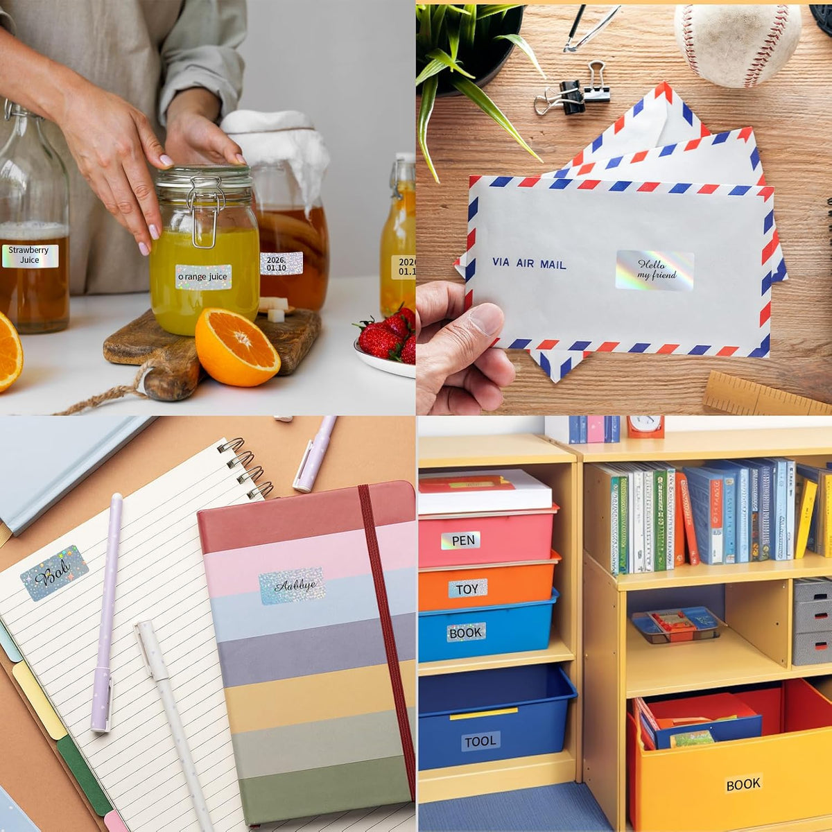 Transparent Stickers Labels - 2" x 4" Address Labels Mailing Stickers for Laser/Inkjet Printer 8.5"×11"- 20 Sheet