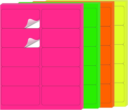 Transparent Stickers Labels - 2" x 4" Address Labels Mailing Stickers for Laser/Inkjet Printer 8.5"×11"- 20 Sheet