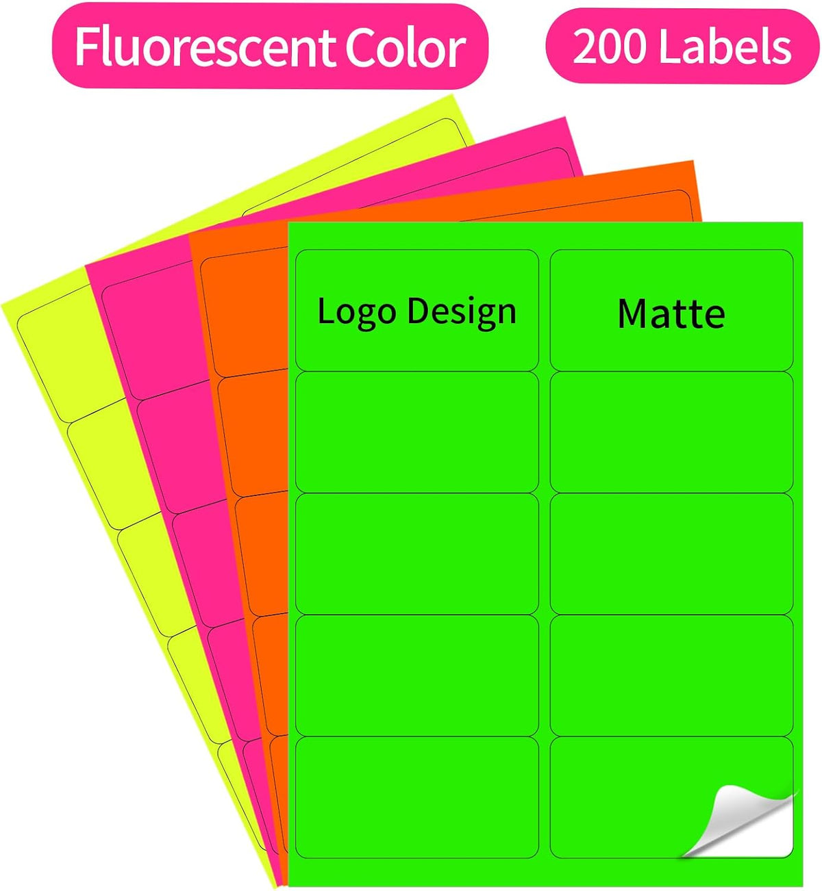 Transparent Stickers Labels - 2" x 4" Address Labels Mailing Stickers for Laser/Inkjet Printer 8.5"×11"- 20 Sheet