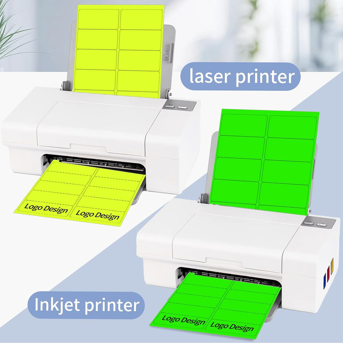 Transparent Stickers Labels - 2" x 4" Address Labels Mailing Stickers for Laser/Inkjet Printer 8.5"×11"- 20 Sheet