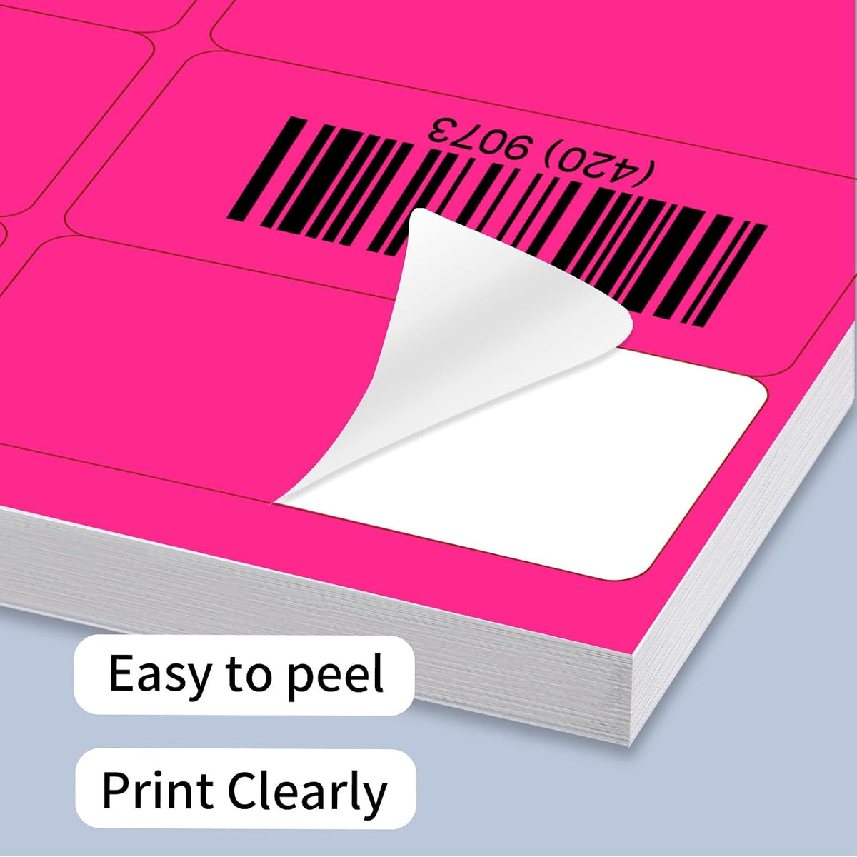 Transparent Stickers Labels - 2" x 4" Address Labels Mailing Stickers for Laser/Inkjet Printer 8.5"×11"- 20 Sheet